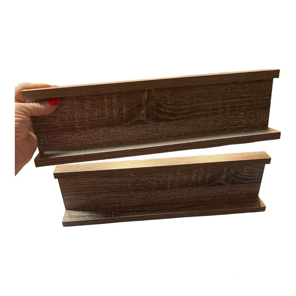 Mainstays 2 Pc Wall Ledge Shelf Set Rustic Finish 15